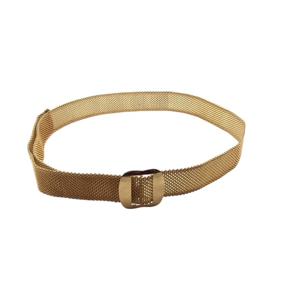 Vintage Sarah Coventry Gold Tone Mesh Belt 36” Chainmail Buckle Retro 1” Wide main image 5
